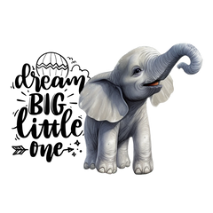 Baby Elephant - Dream big, little one sticker