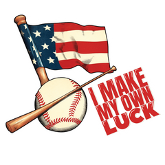 Baseball and Bat - Crafting my own luck on the field sticker