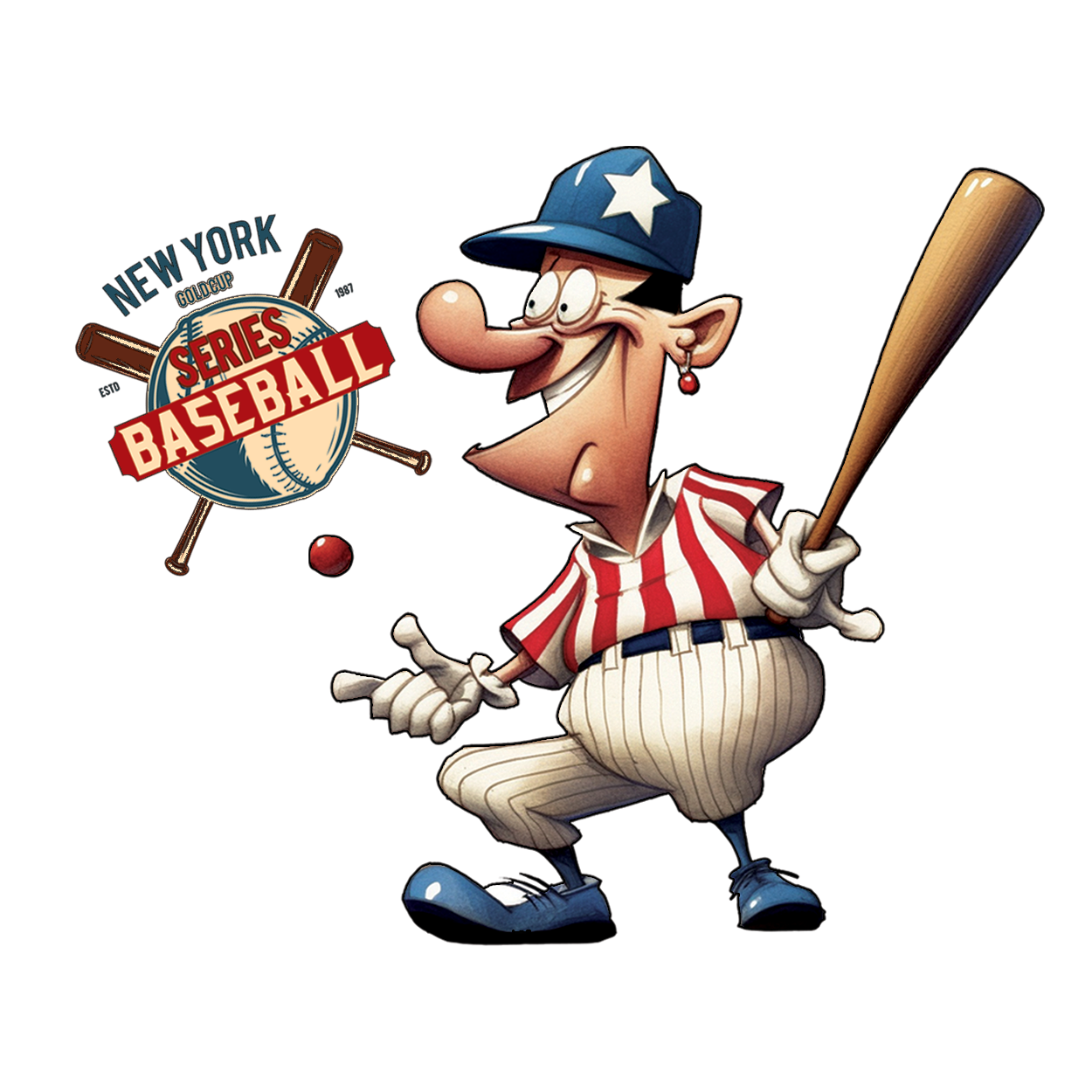 Baseball and Bat - Celebrating the New York series sticker