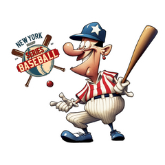 Baseball and Bat - Celebrating the New York series sticker