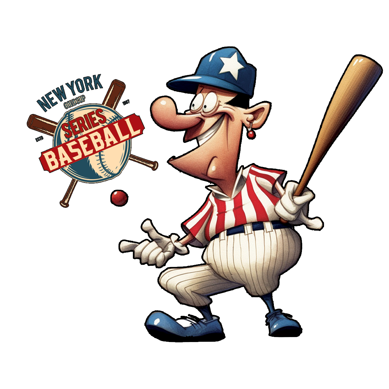 Baseball and Bat - Celebrating the New York series sticker