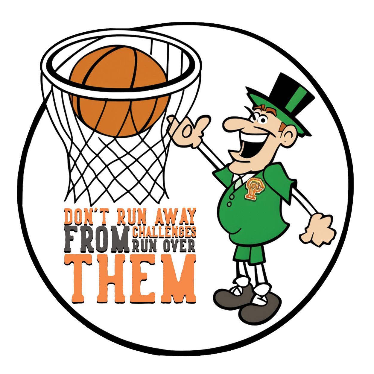 Basketball - Conquer challenges, don't shy away sticker