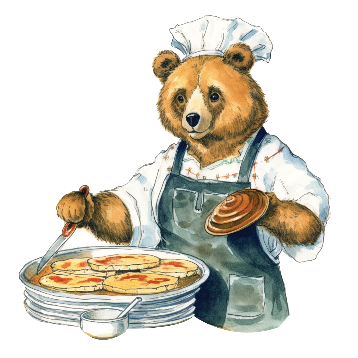 Bear with Pancake Delight - We Love You, Daddy! Sticker