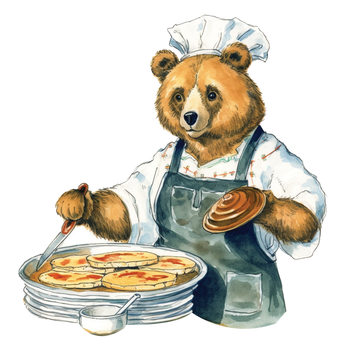 Bear with Pancake Delight - We Love You, Daddy! Sticker