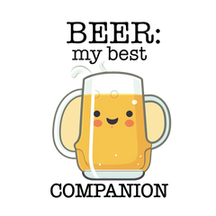 Beer - my best companion sticker