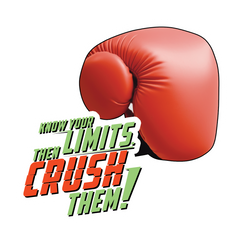 Boxing Gloves - Recognize limits, then punch through them sticker