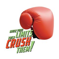 Boxing Gloves - Recognize limits, then punch through them sticker