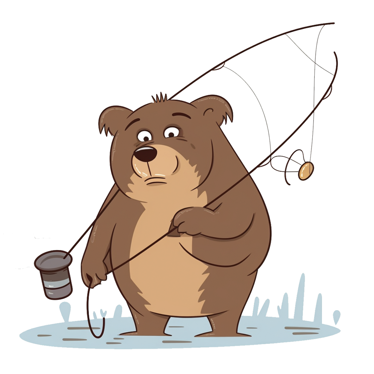 Curious Catch - Baffled Bear Stickers