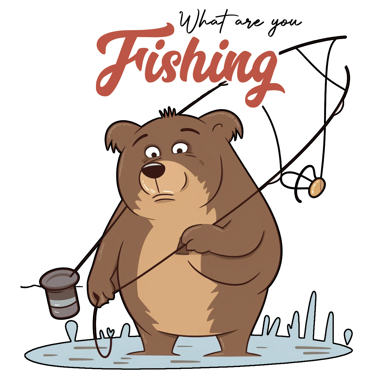 Curious Catch - Baffled Bear Stickers