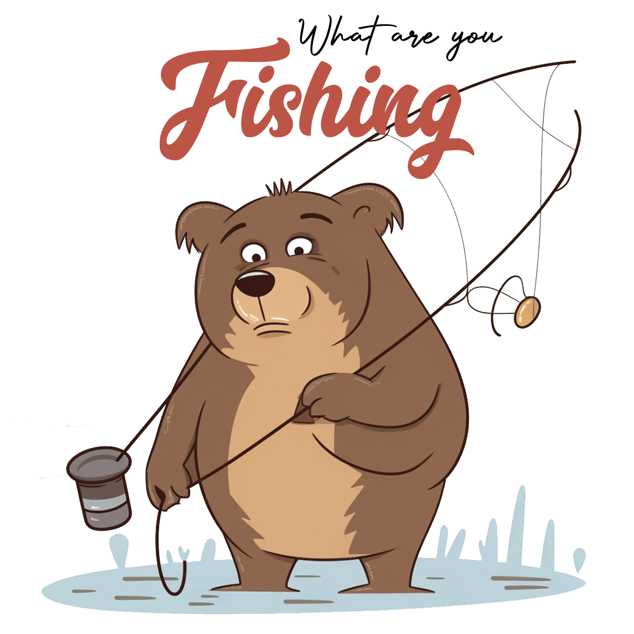 Curious Catch - Baffled Bear Stickers