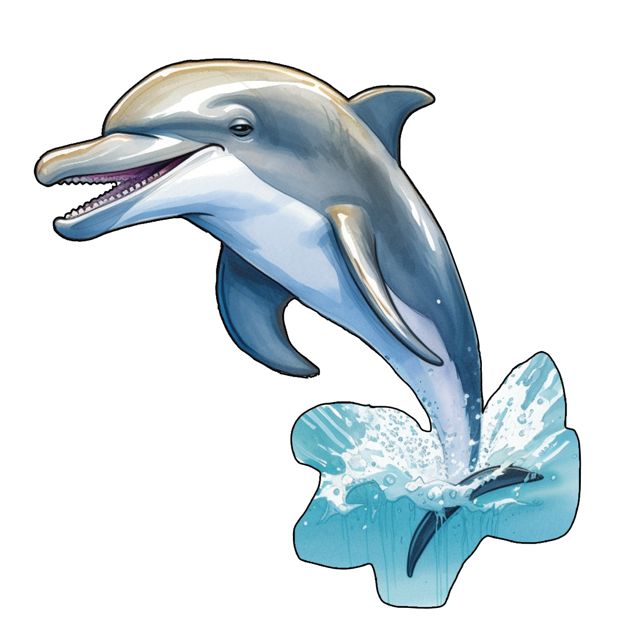 Dolphin - Go to the deep sticker