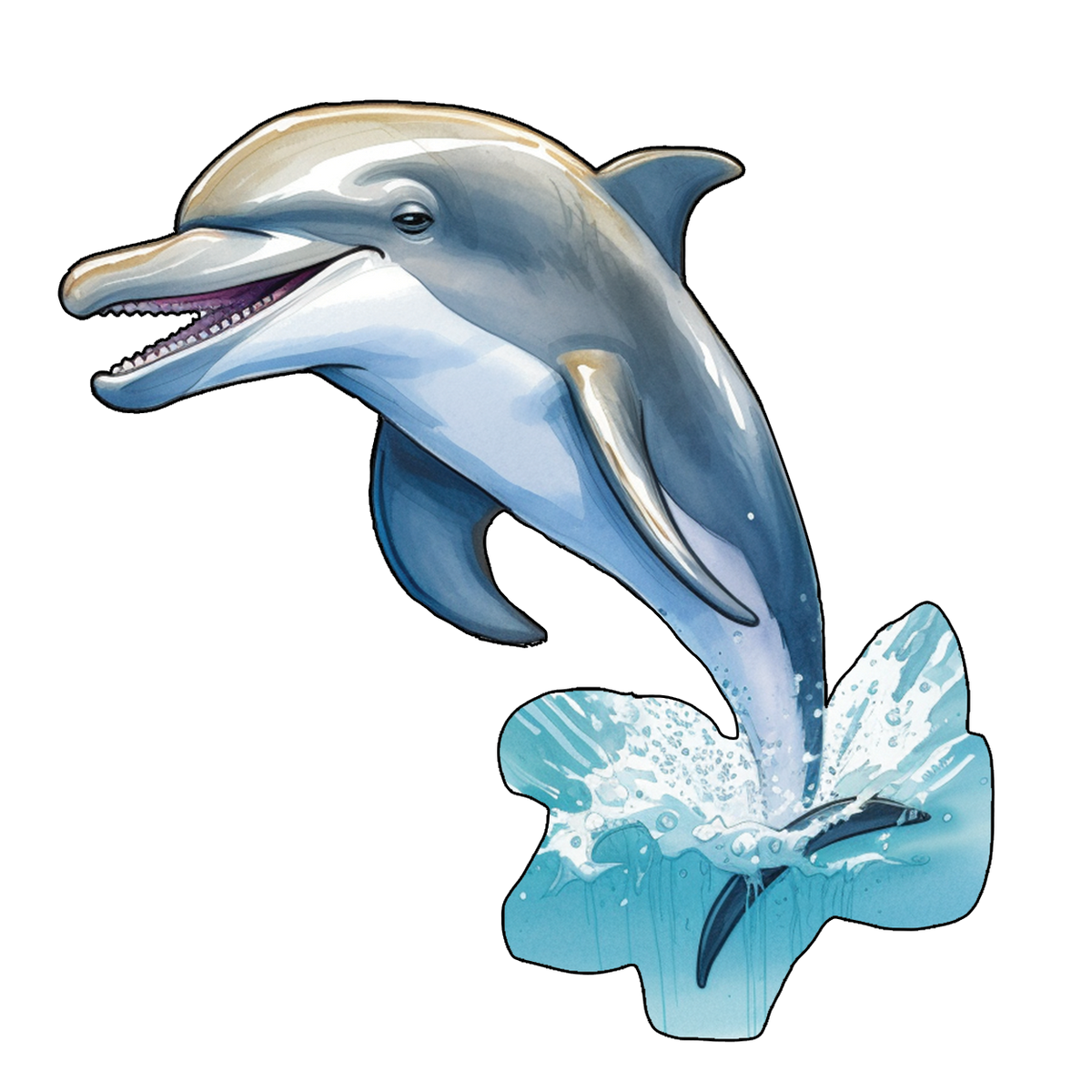 Dolphin - Go to the deep sticker