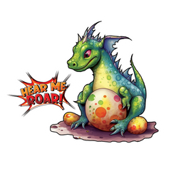 Dragon - Hear me roar in the world of fantasy sticker