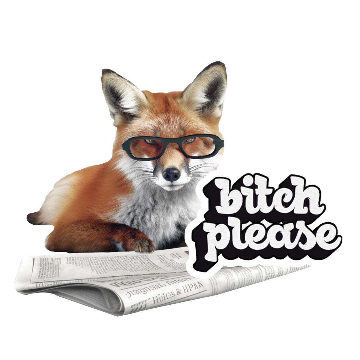 Fox - Slyly speaking out sticker