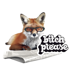 Fox - Slyly speaking out sticker