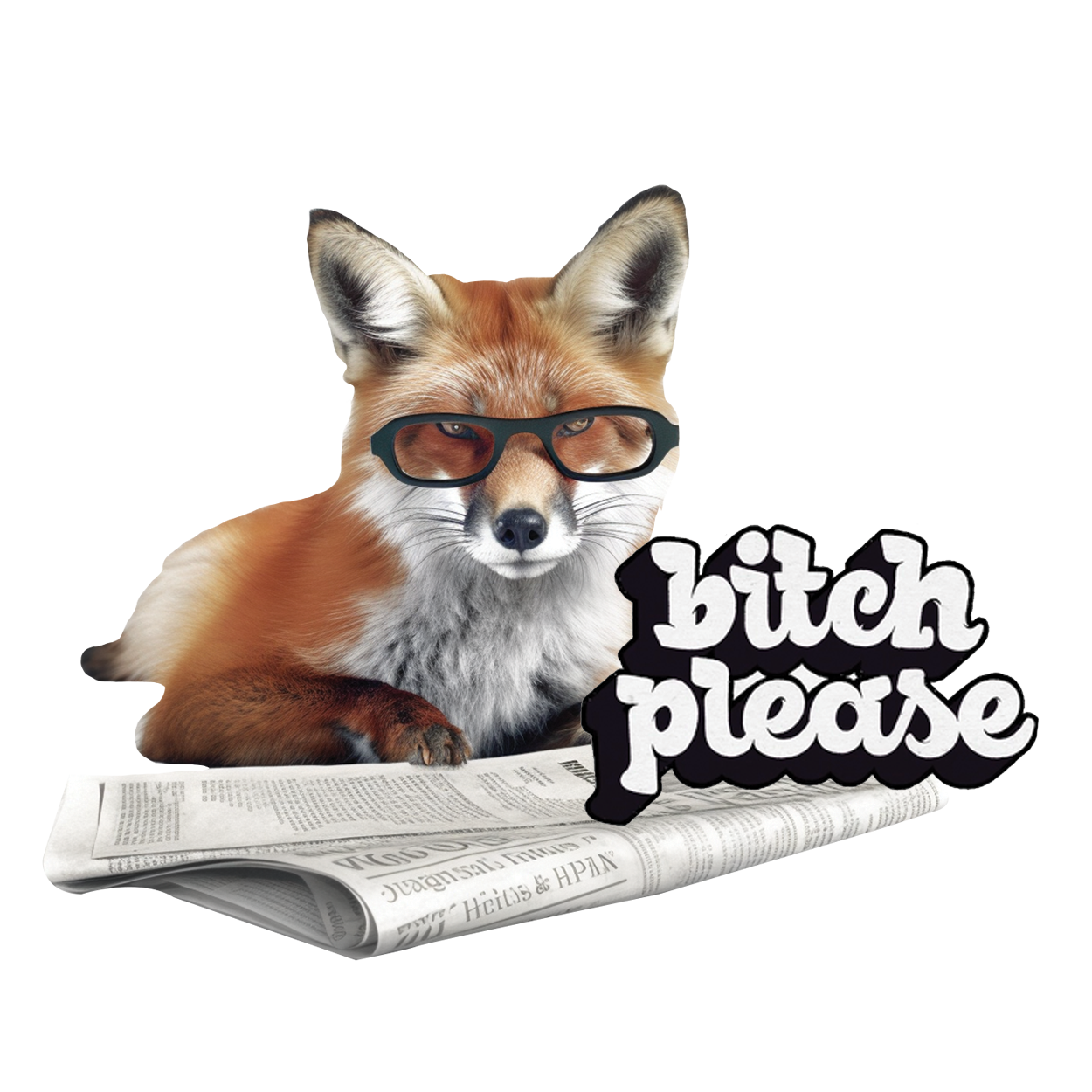 Fox - Slyly speaking out sticker