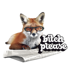 Fox - Slyly speaking out sticker