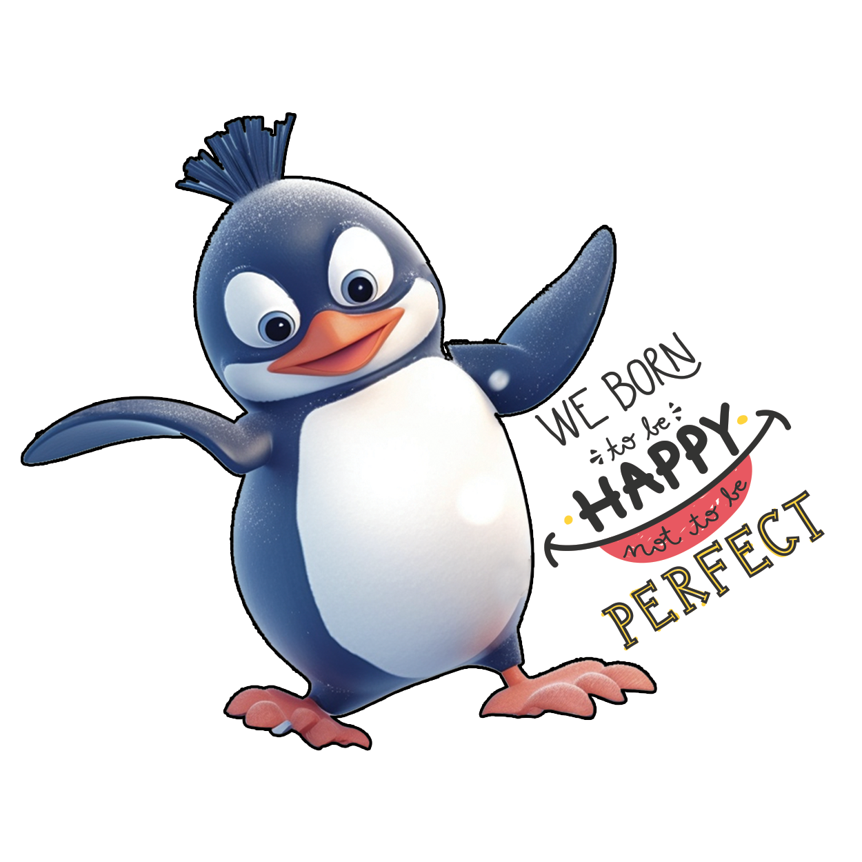 Joyful Waddles - Happy Penguin Stickers