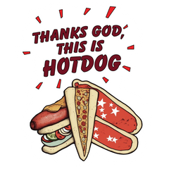 Heavenly Frankfurter - Grateful Hot Dog Stickers