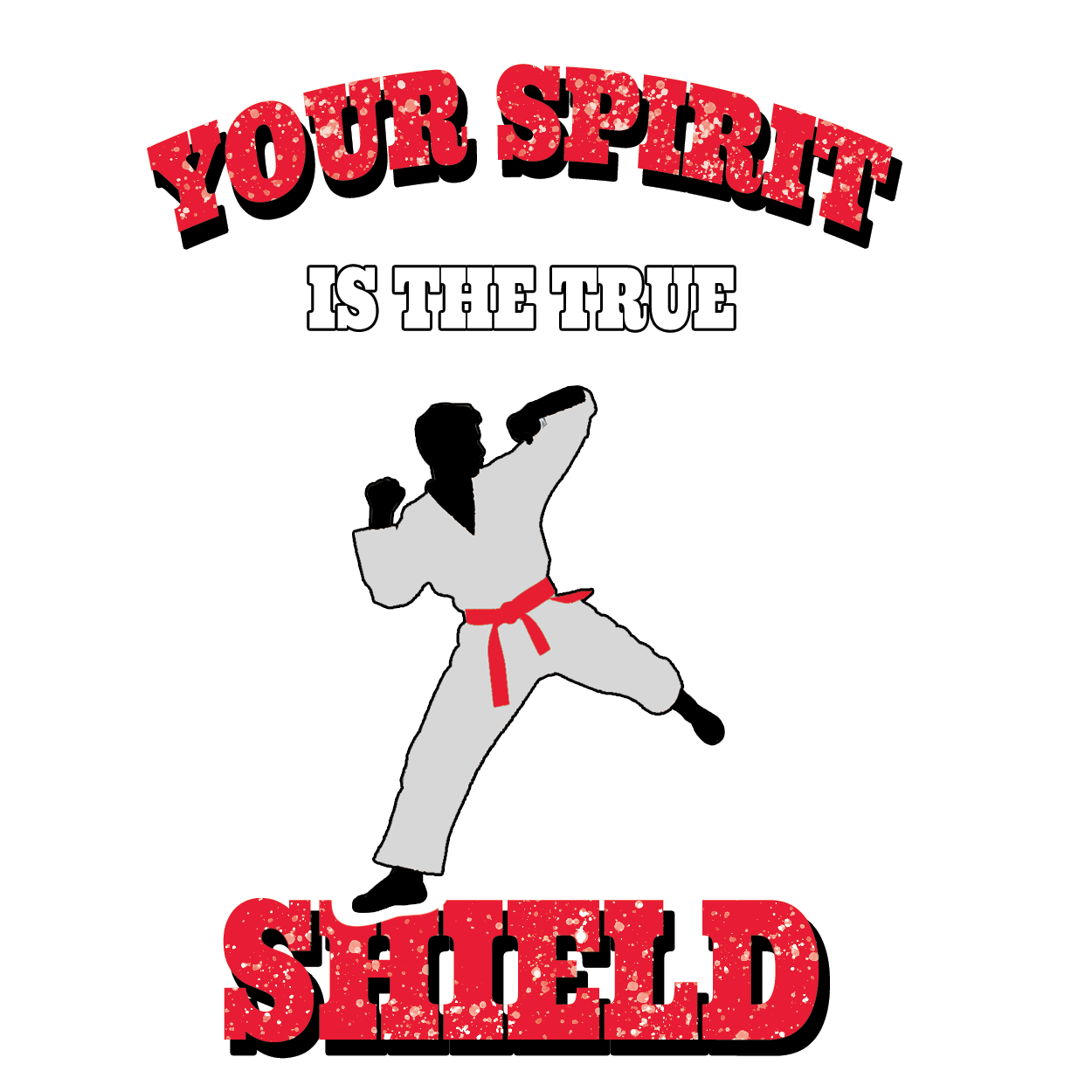 Judo Karate - Your spirit, your ultimate shield sticker