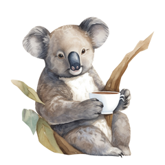 Koala Cuddles - Rise and Grind with Coffee!