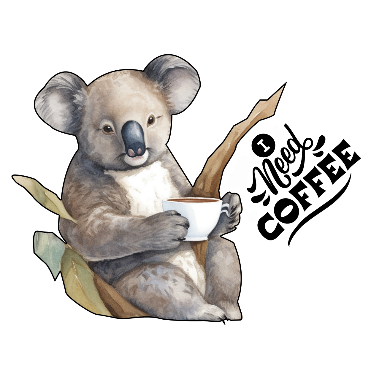 Koala Cuddles - Rise and Grind with Coffee!