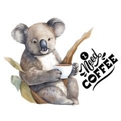 Koala Cuddles - Rise and Grind with Coffee!