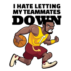 LeBron James - Fueled by dedication, never letting teammates down sticker