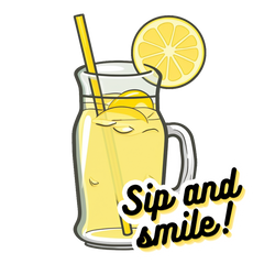 Lemonade - Sip and smile with refreshing sweetness sticker