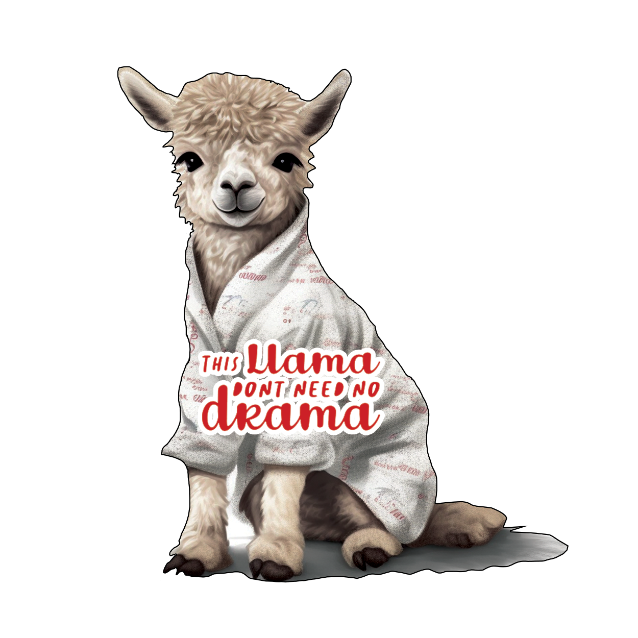 Llama - Embracing peace, no drama sticker