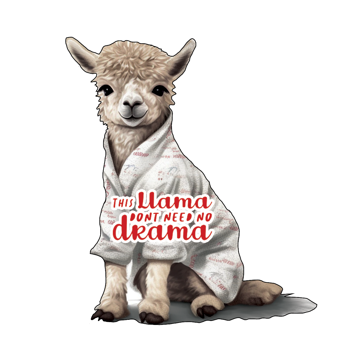 Llama - Embracing peace, no drama sticker