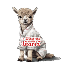 Llama - Embracing peace, no drama sticker