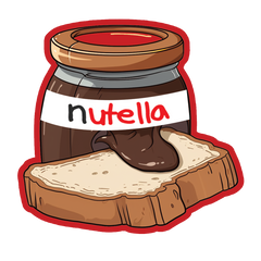 Nutella and Slice - Indulge in the comfort of Netflix, Nutella, and naps sticker