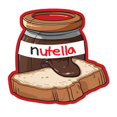 Nutella and Slice - Indulge in the comfort of Netflix, Nutella, and naps sticker