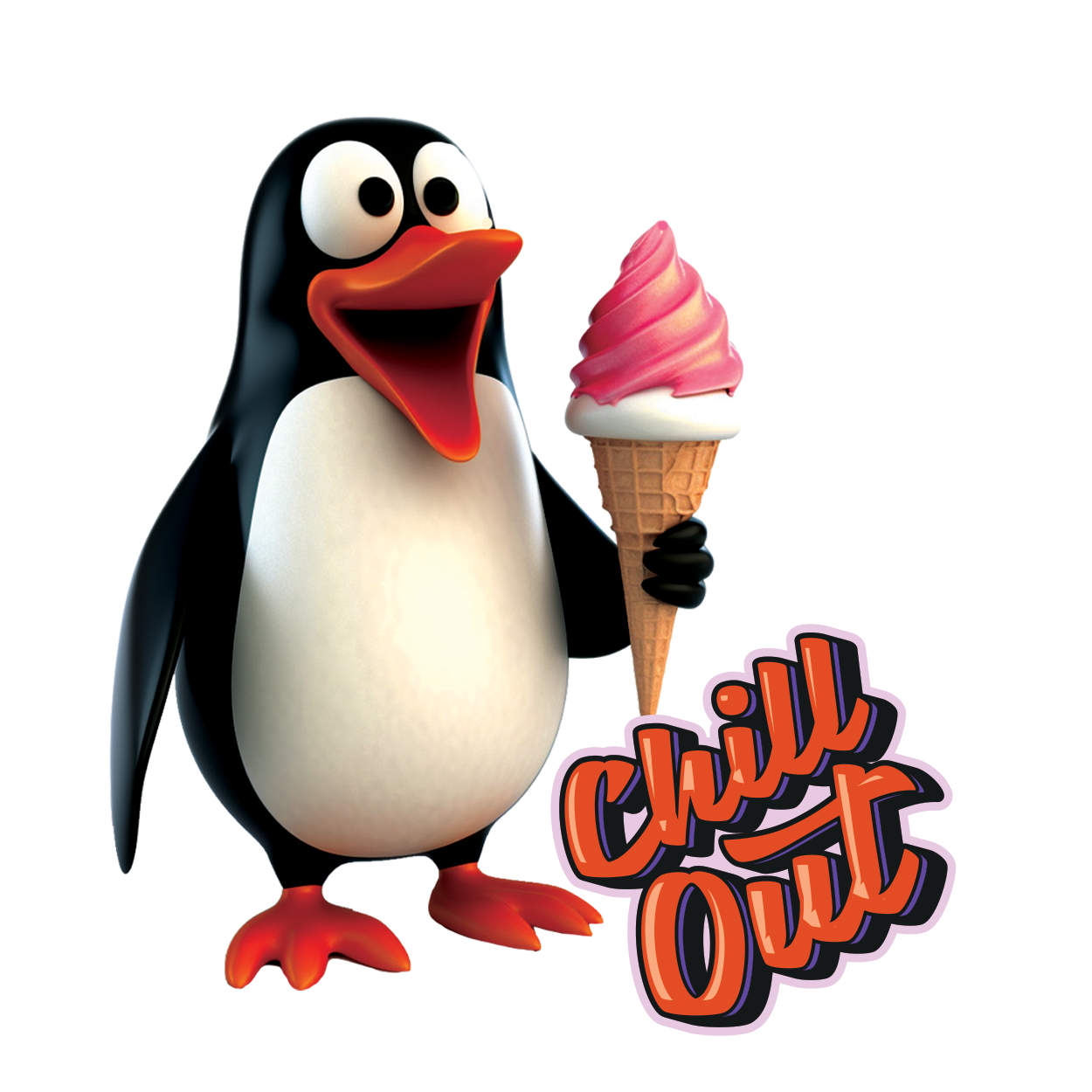 Penguin - Dive into the cool chillout zone sticker