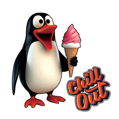 Penguin - Dive into the cool chillout zone sticker