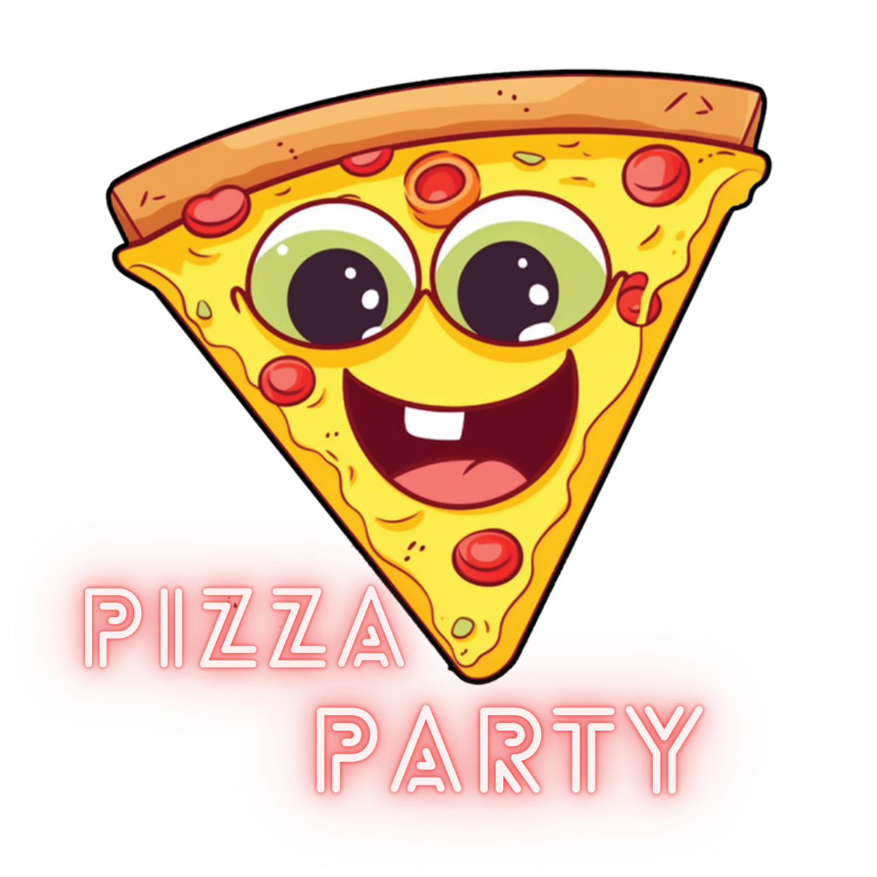 Pizza Party - Savor the joy of cheesy gatherings sticker