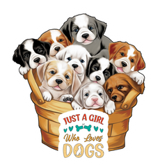 Puppies - A girl's best furry friend sticker