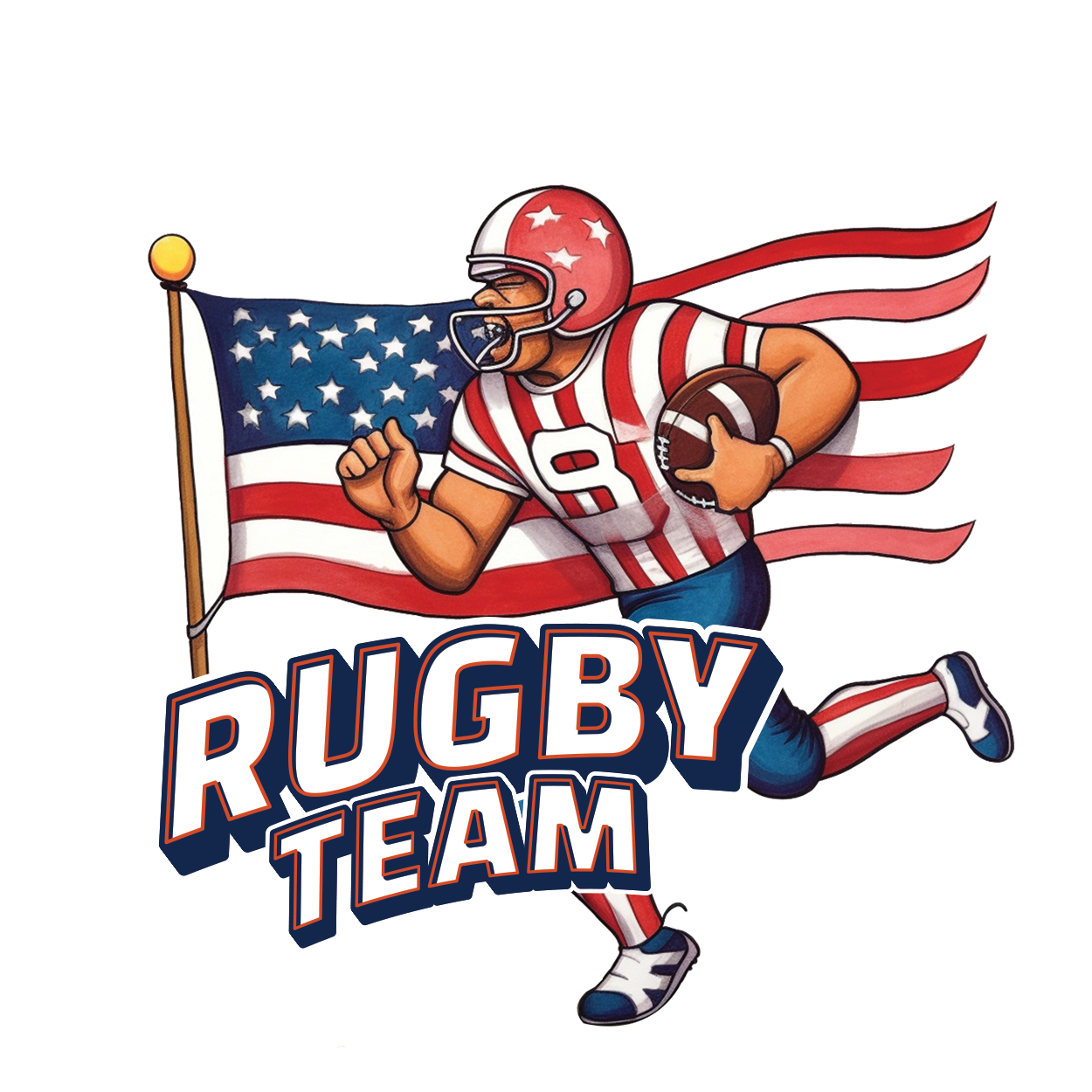 Rugby Team - Tackle the game with passion sticker