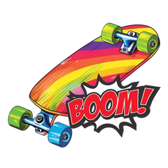 Skateboard - Ride with the boom of adrenaline sticker