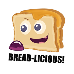 Smiley Slice - Indulge in the breadlicious delight sticker