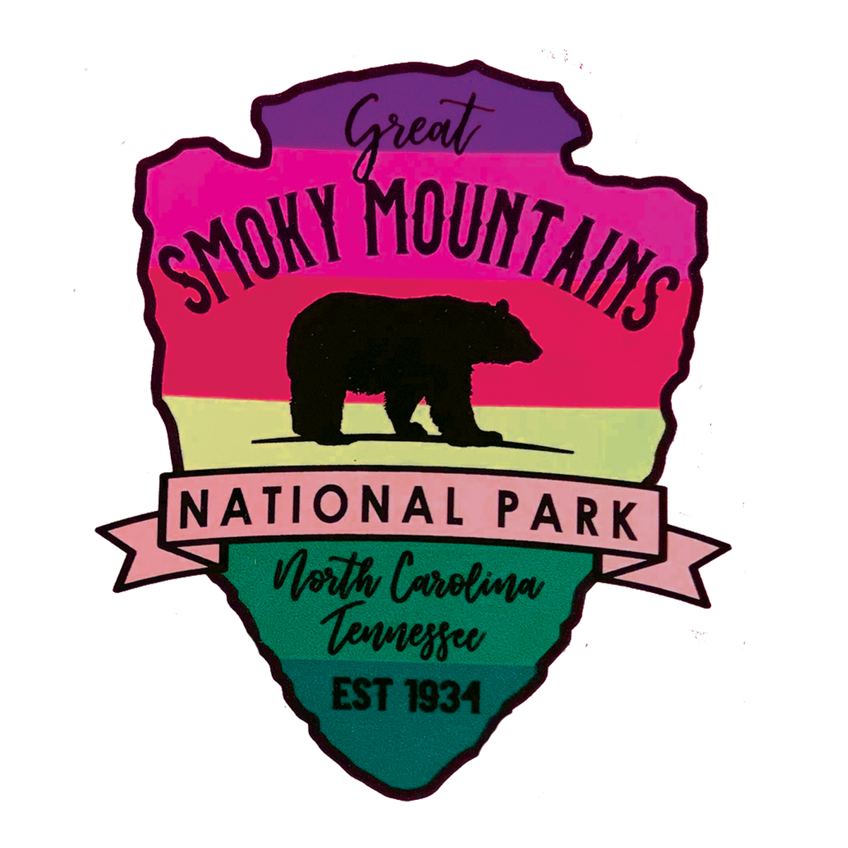 Smoky-mountain Legacy - Dual State Discovery 1934 Stickers