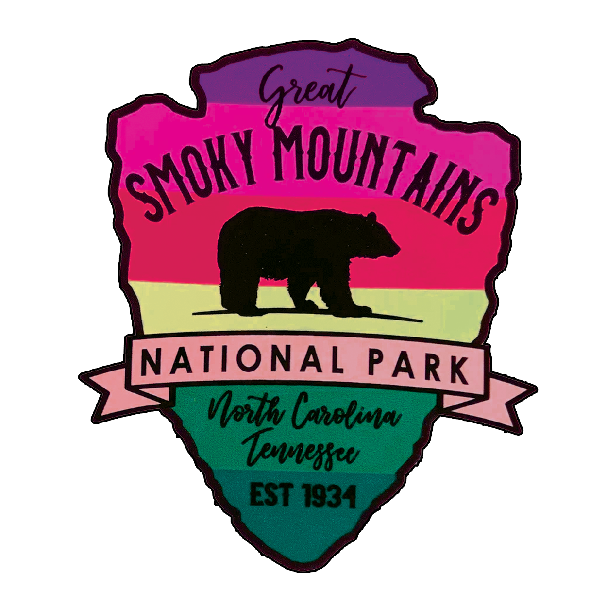 Smoky-mountain Legacy - Dual State Discovery 1934 Stickers