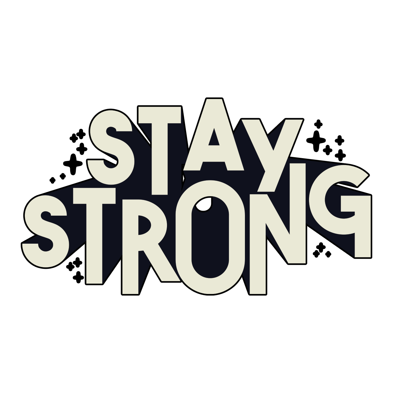 Fortitude Flames - Stay Strong Stickers