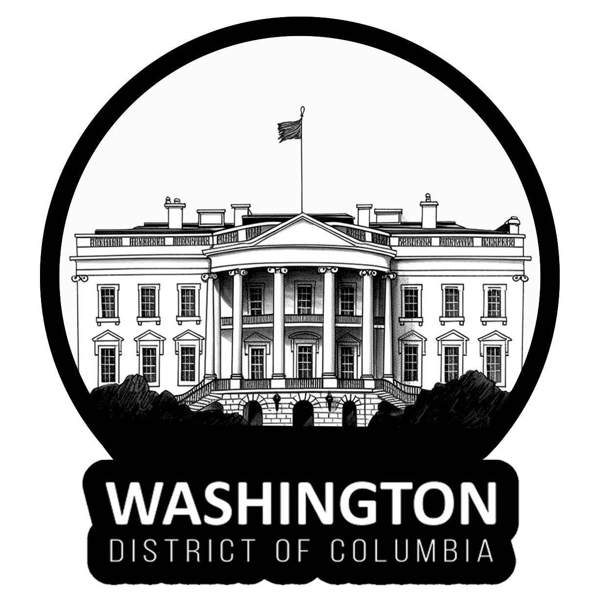 White House - Get a glimpse of the nation's capital sticker