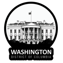 White House - Get a glimpse of the nation's capital sticker