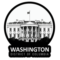 White House - Get a glimpse of the nation's capital sticker