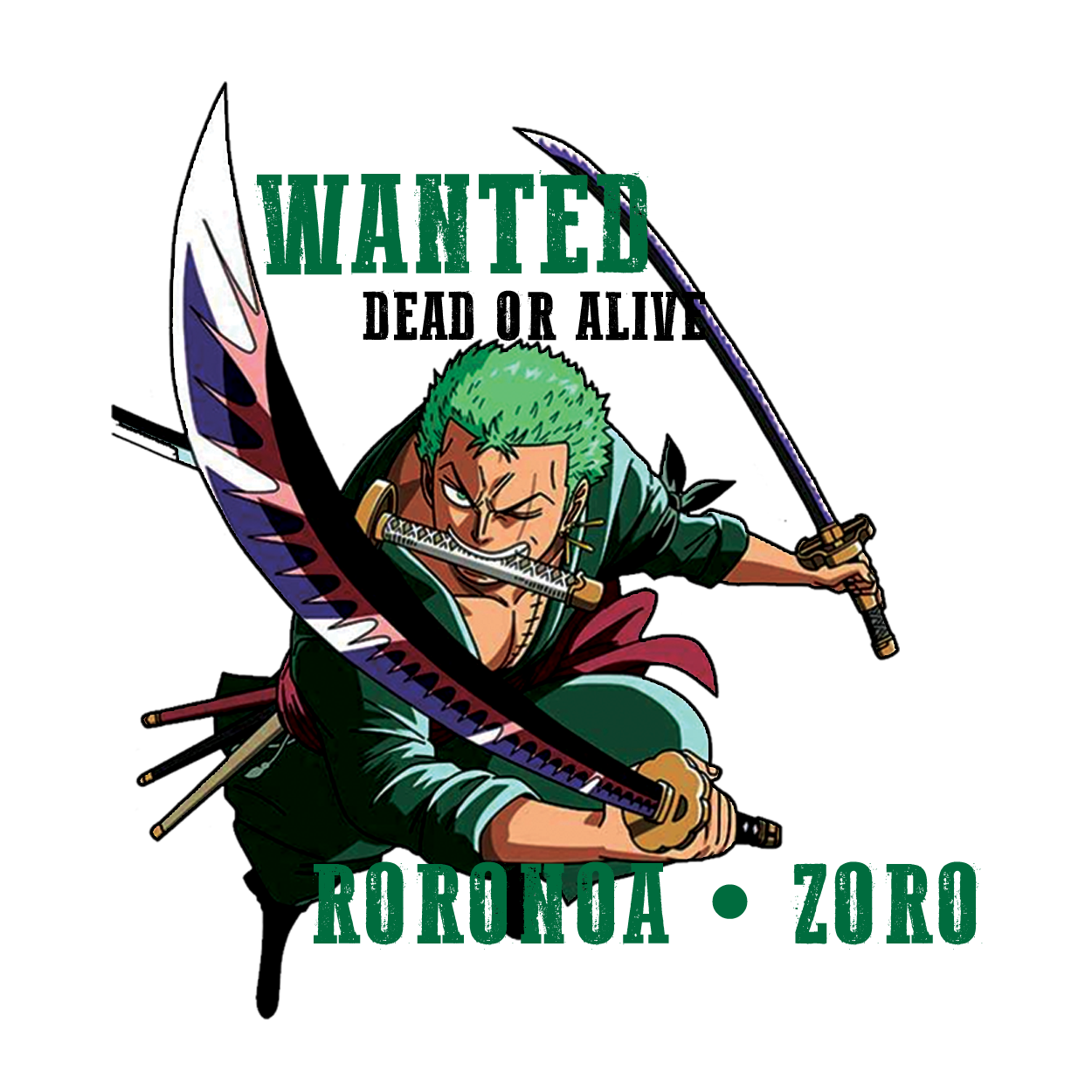 Zoro - Wanted dead or alive sticker