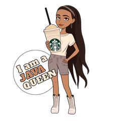 Coffee Girl - Reign as the Java Queen sticker