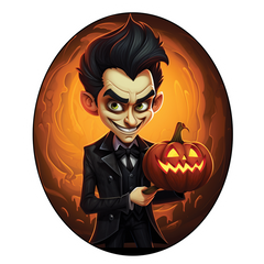 Fanged Festivity: Dracula & His Pumpkin Delight